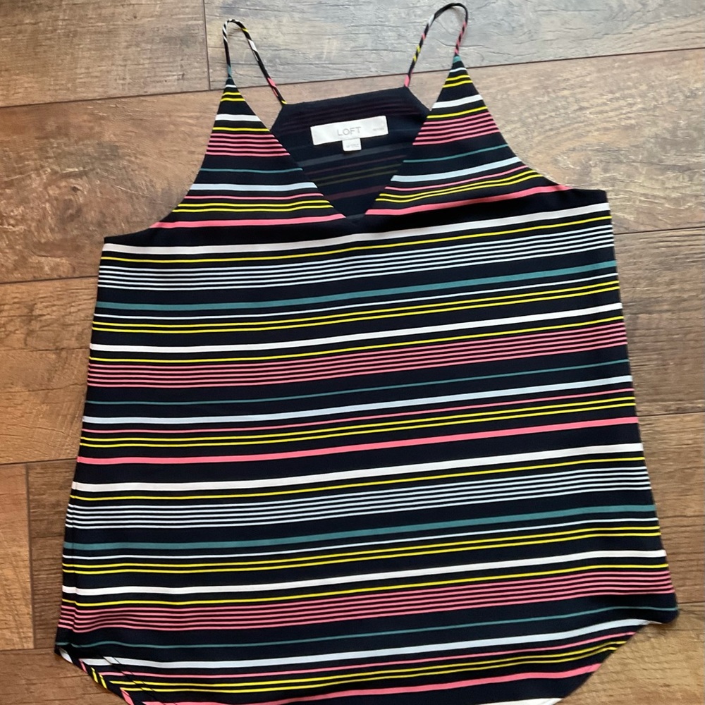 Loft | Striped Cami Navy/Multi Small P